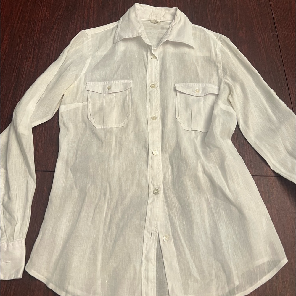 Linen button down